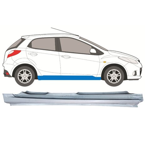 Rechts Schweller-Reparaturblech Mazda 2