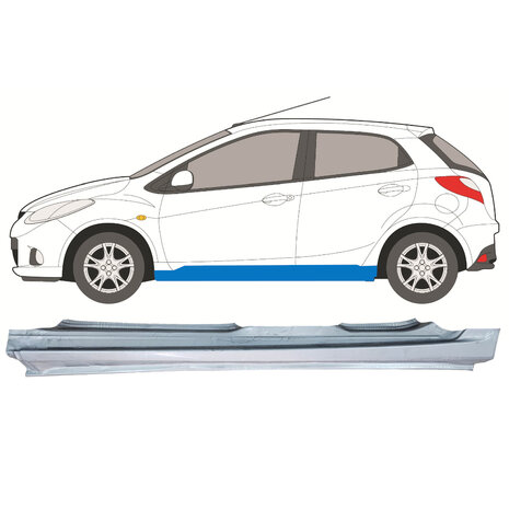 Links Schweller-Reparaturblech Mazda 2