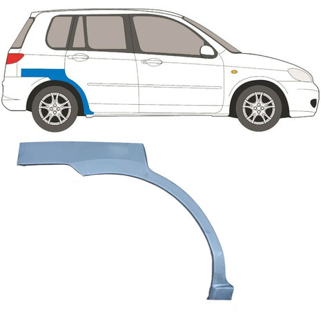 Rechts Reparaturblech f&uuml;r Heckfl&uuml;gel Mazda 2