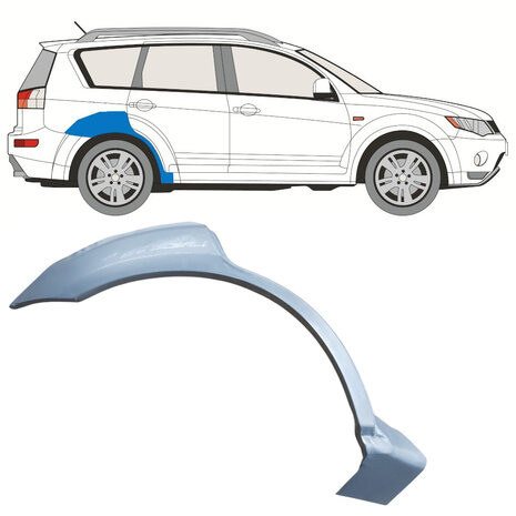 Rechts Reparaturblech f&uuml;r Heckfl&uuml;gel Mitsubishi Outlander