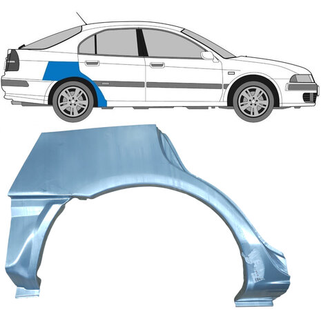 Rechts Reparaturblech f&uuml;r Heckfl&uuml;gel Mitsubishi Carisma