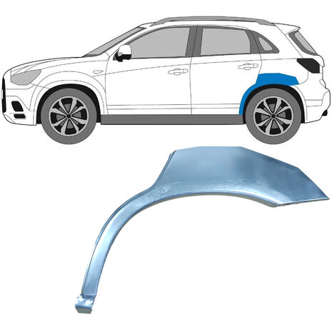 Links Reparaturblech f&uuml;r Heckfl&uuml;gel Mitsubishi ASX