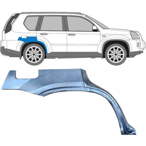 Rechts Reparaturblech f&uuml;r Heckfl&uuml;gel Nissan X-Trail
