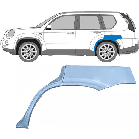 Links Reparaturblech f&uuml;r Heckfl&uuml;gel Nissan X-Trail