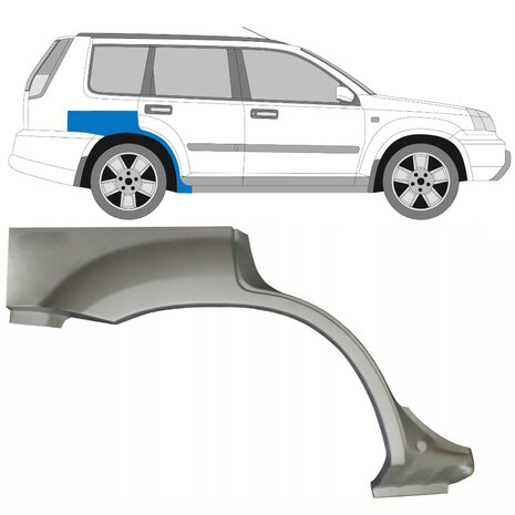 Rechts Reparaturblech f&uuml;r Heckfl&uuml;gel Nissan X-Trail