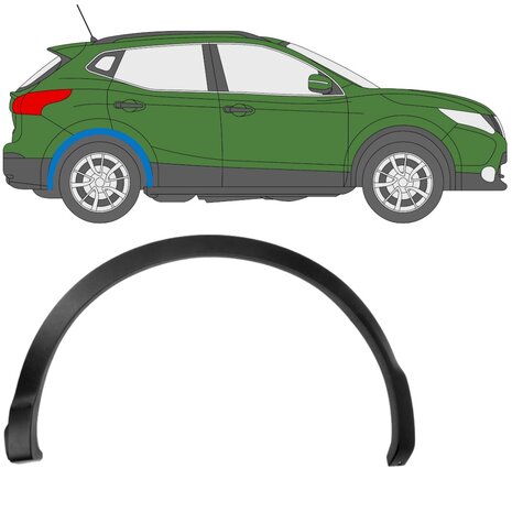Rechts Seitliche Verkleidung des Heckfl&uuml;gels Nissan Qashqai