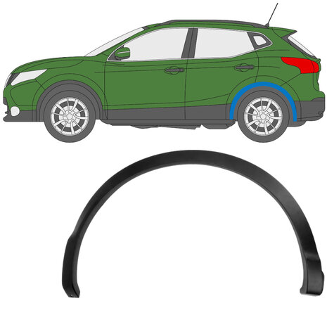 Links Seitliche Verkleidung des Heckfl&uuml;gels Nissan Qashqai