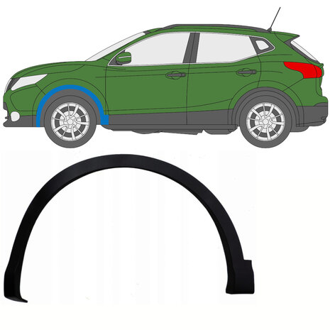 Links Verkleidung des Frontkotfl&uuml;gels Nissan Qashqai