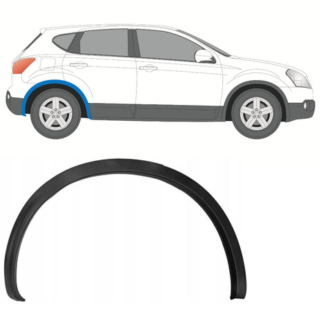 Rechts Seitliche Verkleidung des Heckfl&uuml;gels Nissan Qashqai