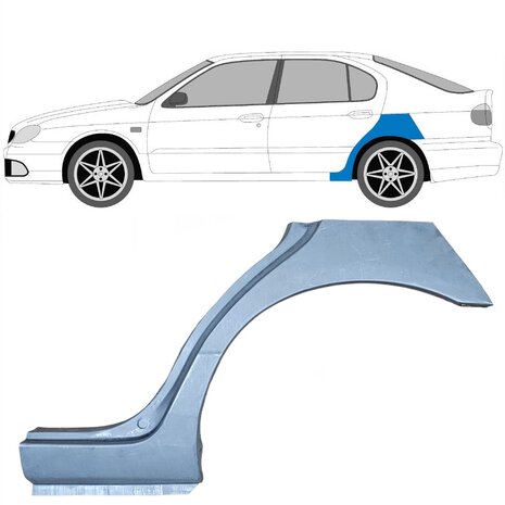 Links Reparaturblech f&uuml;r Heckfl&uuml;gel Nissan Primera