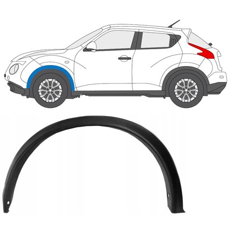 Links Verkleidung des Frontkotfl&uuml;gels Nissan Juke