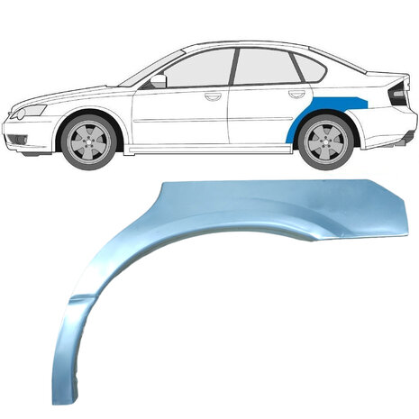 Links Reparaturblech f&uuml;r Heckfl&uuml;gel Subaru Legacy