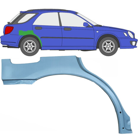 Rechts Reparaturblech f&uuml;r Heckfl&uuml;gel Subaru Impreza