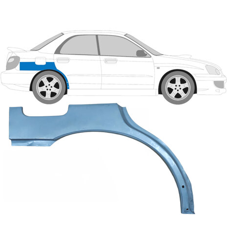 Rechts Reparaturblech f&uuml;r Heckfl&uuml;gel Subaru Impreza