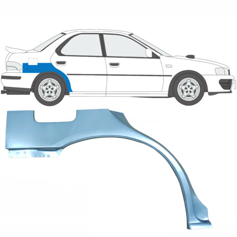 Rechts Reparaturblech f&uuml;r Heckfl&uuml;gel Subaru Impreza