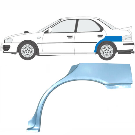 Links Reparaturblech f&uuml;r Heckfl&uuml;gel Subaru Impreza