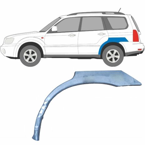 Links Reparaturblech f&uuml;r Heckfl&uuml;gel Subaru Forester