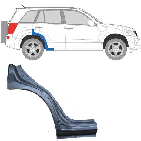 Rechts Reparaturblech f&uuml;r Heckfl&uuml;gel Suzuki&nbsp;Grand Vitara