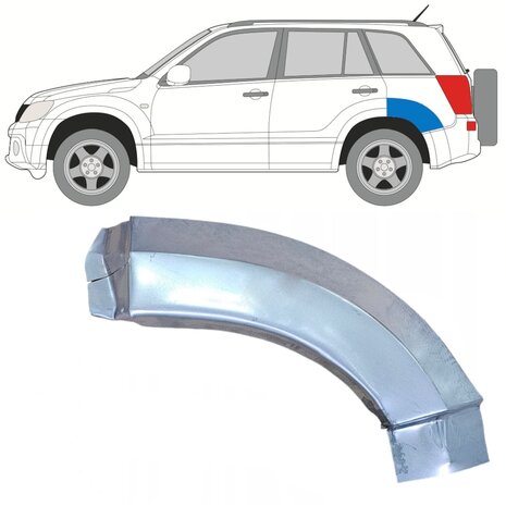 Links Reparaturblech f&uuml;r hinteren Kotfl&uuml;gel Suzuki&nbsp;Grand Vitara