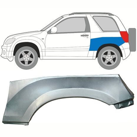 Links Reparaturblech Heckfl&uuml;gel oben Suzuki&nbsp;Grand Vitara