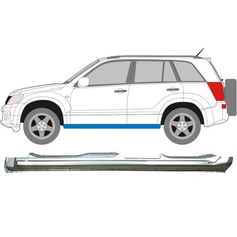 Links Reparaturblech f&uuml;r Schweller Suzuki&nbsp;Grand Vitara