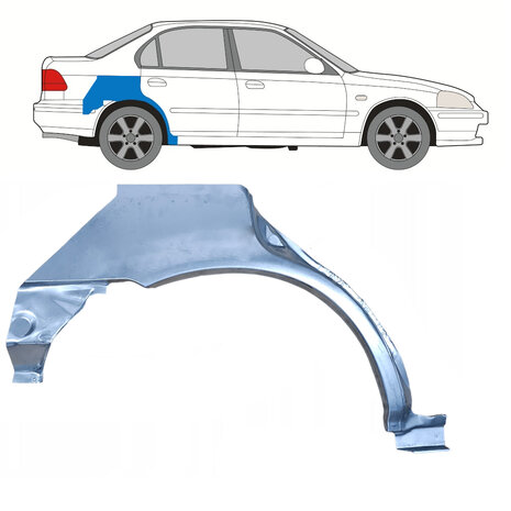 Right Rear wing repair panel  Honda Civic 96-00