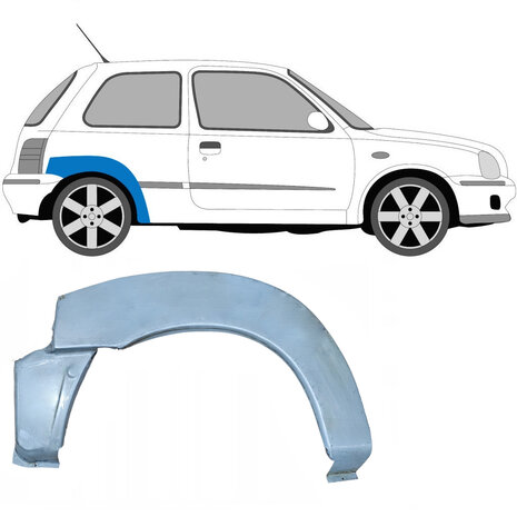 Rechts Reparaturblech f&uuml;r Heckfl&uuml;gel Nissan Micra
