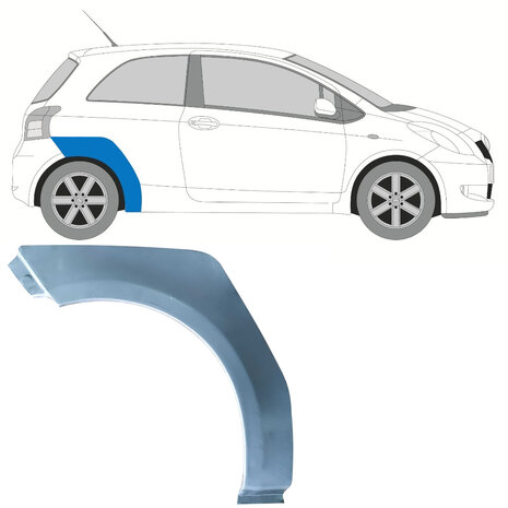 Rechts Reparaturblech f&uuml;r Heckfl&uuml;gel Toyota Yaris