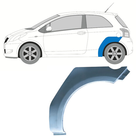 Links Reparaturblech f&uuml;r Heckfl&uuml;gel Toyota Yaris
