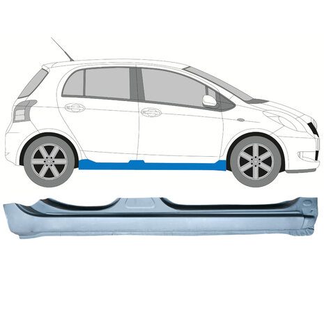 Rechts Reparaturblech f&uuml;r Schweller Toyota Yaris
