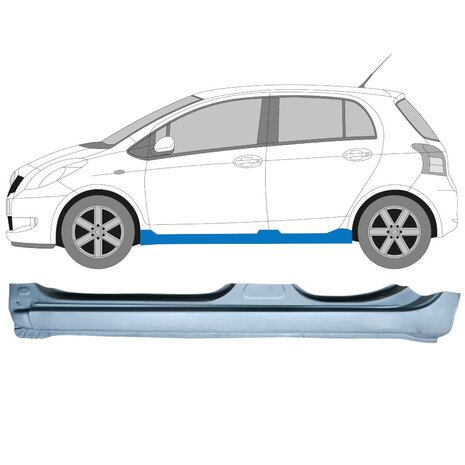 Links Reparaturblech f&uuml;r Schweller Toyota Yaris