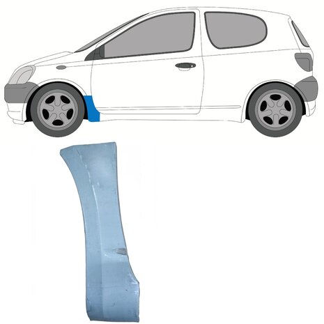 Links Reparaturblech f&uuml;r Frontkotfl&uuml;gel Toyota Yaris