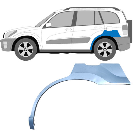 Links Reparaturblech f&uuml;r Heckfl&uuml;gel Toyota RAV4