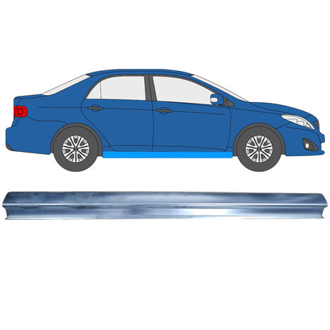 Panneau de r&eacute;paration de seuil Toyota Corolla