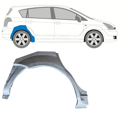 Rechts Reparaturblech f&uuml;r Heckfl&uuml;gel Toyota Corolla Verso 04-09