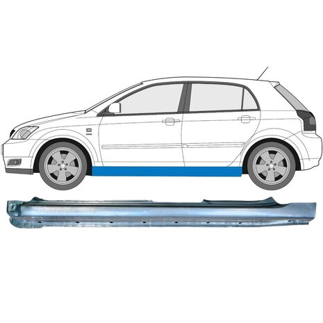 Links Reparaturblech f&uuml;r Schweller Toyota Corolla