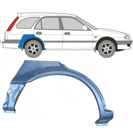 Rechts Reparaturblech f&uuml;r Heckfl&uuml;gel Toyota Corolla
