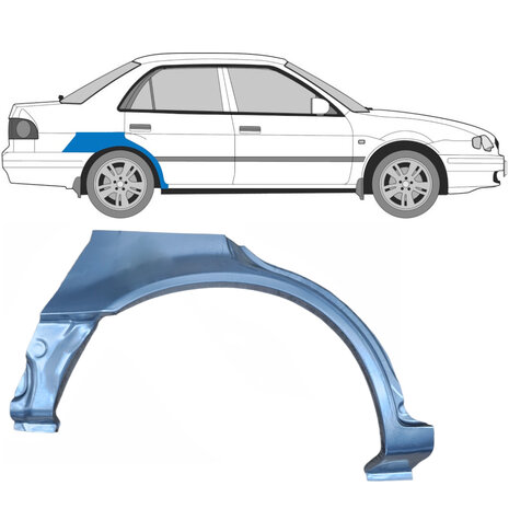 Rechts Reparaturblech f&uuml;r Heckfl&uuml;gel Toyota Corolla