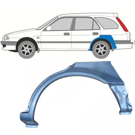Links Reparaturblech f&uuml;r Heckfl&uuml;gel Toyota Corolla