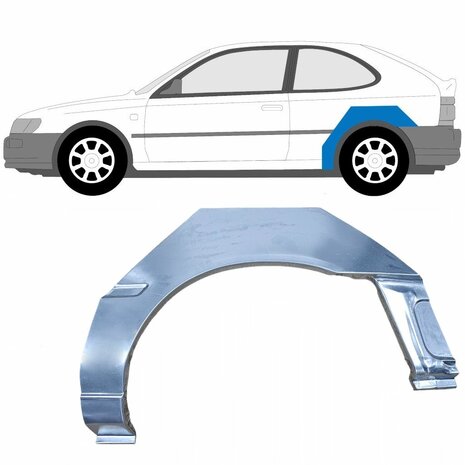 Links Reparaturblech f&uuml;r Heckfl&uuml;gel Toyota Corolla