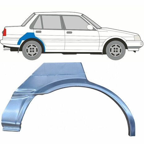Rechts Reparaturblech f&uuml;r Heckfl&uuml;gel Toyota Corolla