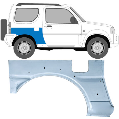 Rechts Reparaturblech f&uuml;r Heckfl&uuml;gel Suzuki&nbsp;Jimny