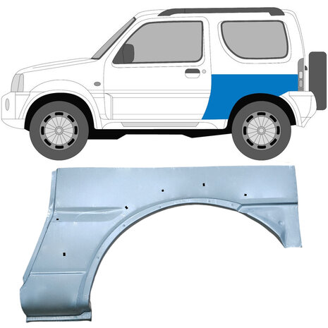 Links Reparaturblech f&uuml;r Heckfl&uuml;gel Suzuki&nbsp;Jimny