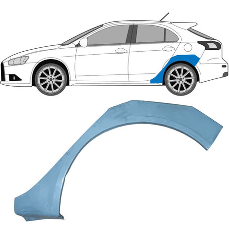 Links Reparaturblech f&uuml;r Heckfl&uuml;gel Mitsubishi Lancer