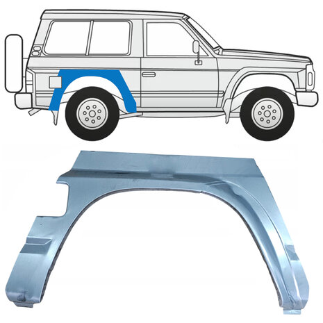 Rechts Reparaturblech f&uuml;r Heckfl&uuml;gel Nissan Patrol