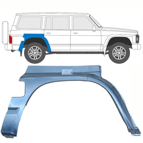 Rechts Reparaturblech f&uuml;r Heckfl&uuml;gel Nissan Patrol