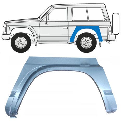 Links Reparaturblech f&uuml;r Heckfl&uuml;gel Nissan Patrol