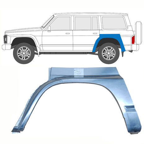 Links Reparaturblech f&uuml;r Heckfl&uuml;gel Nissan Patrol