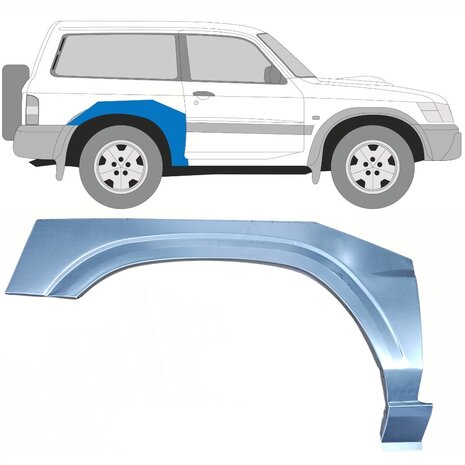 Rechts Reparaturblech f&uuml;r Heckfl&uuml;gel Nissan Patrol