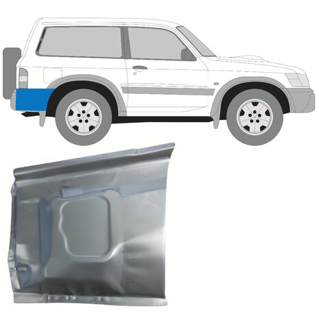 Rechts Reparaturblech f&uuml;r Heckfl&uuml;gel Nissan Patrol